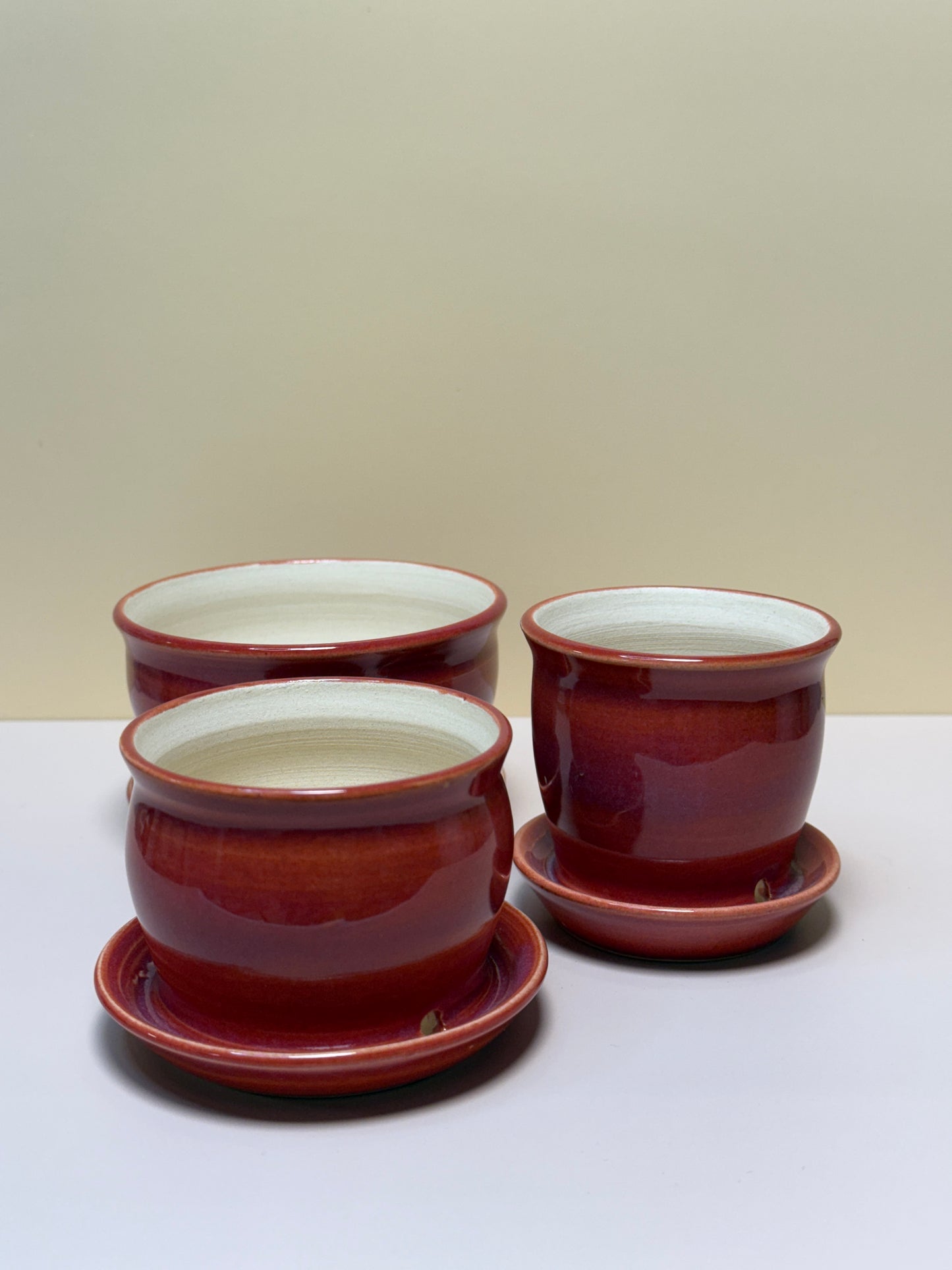 Assorted Red Mini Plant Pots