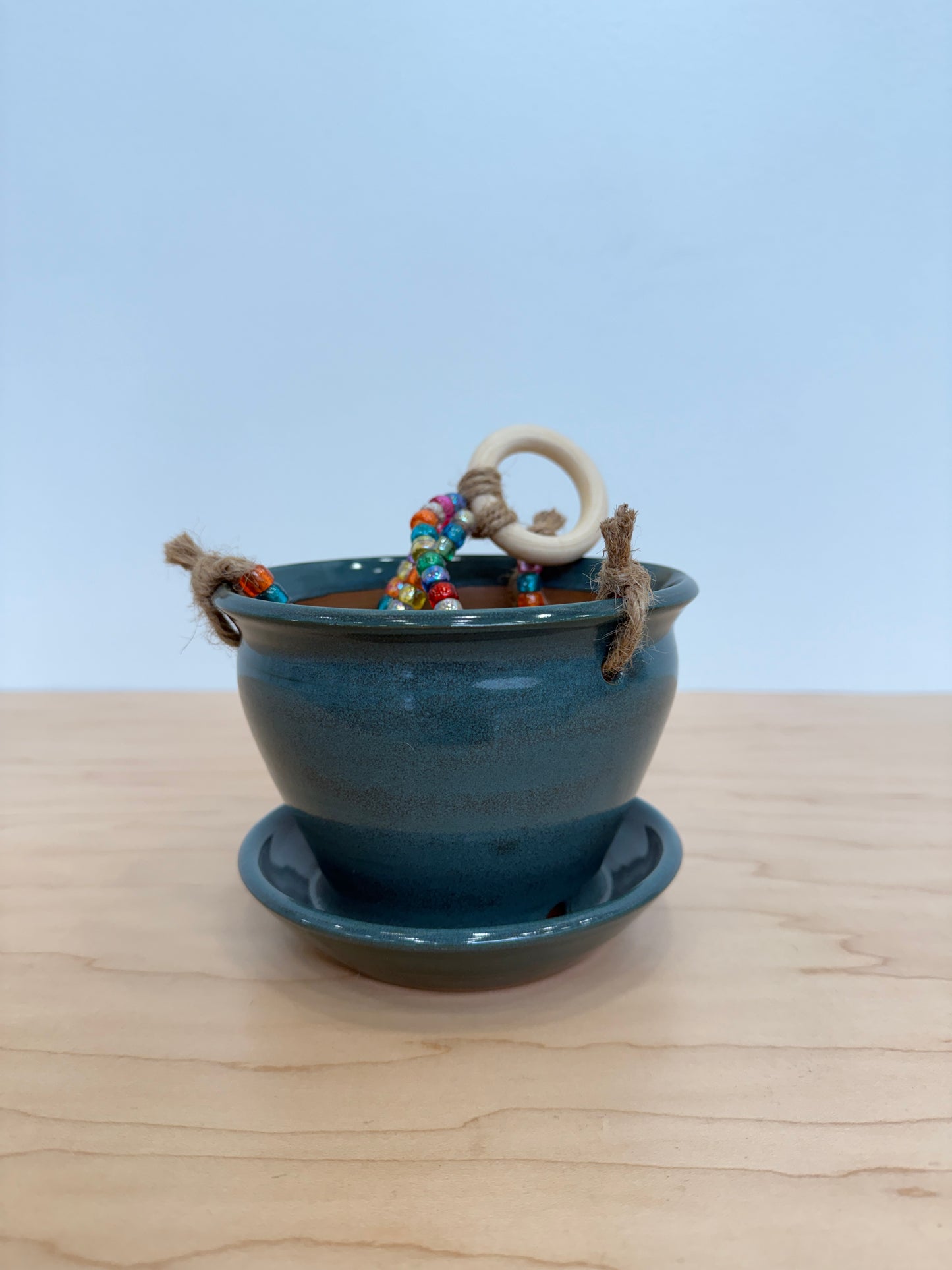 Tender Sprout Beaded Hanging Planter