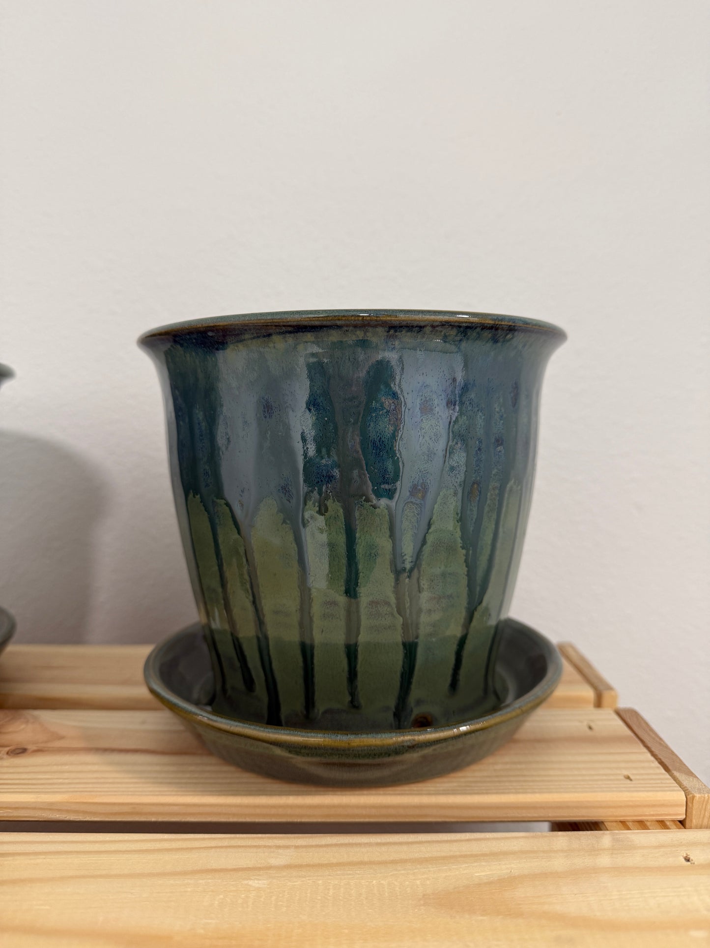 Rainforest Planter Pot with Attached Drip Tray